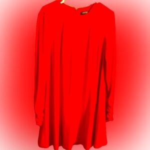 Lauren Ralph Lauren bright red cocktail dress